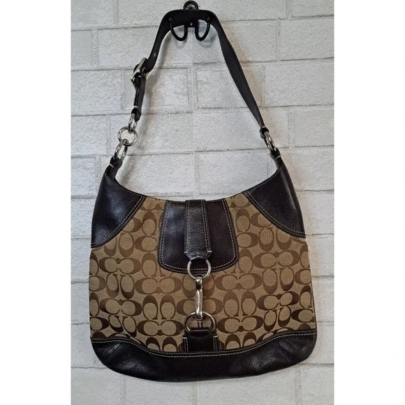 バッグ Coach Shoulder Hobo Bag Signature 10243 Coach | Bags | Coach Signature Purse No E6k0243 Brown